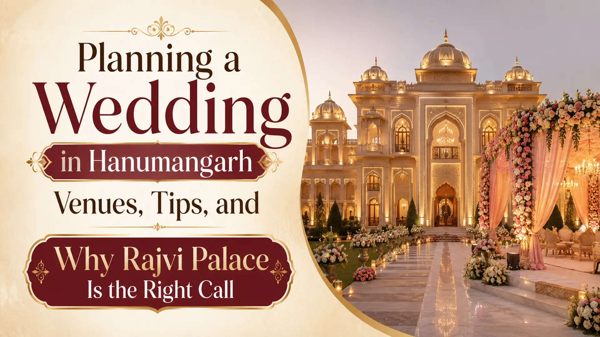 Planning a Wedding in Hanumangarh – Venues, Tips, and Why Rajvi Palace Is the Right Call