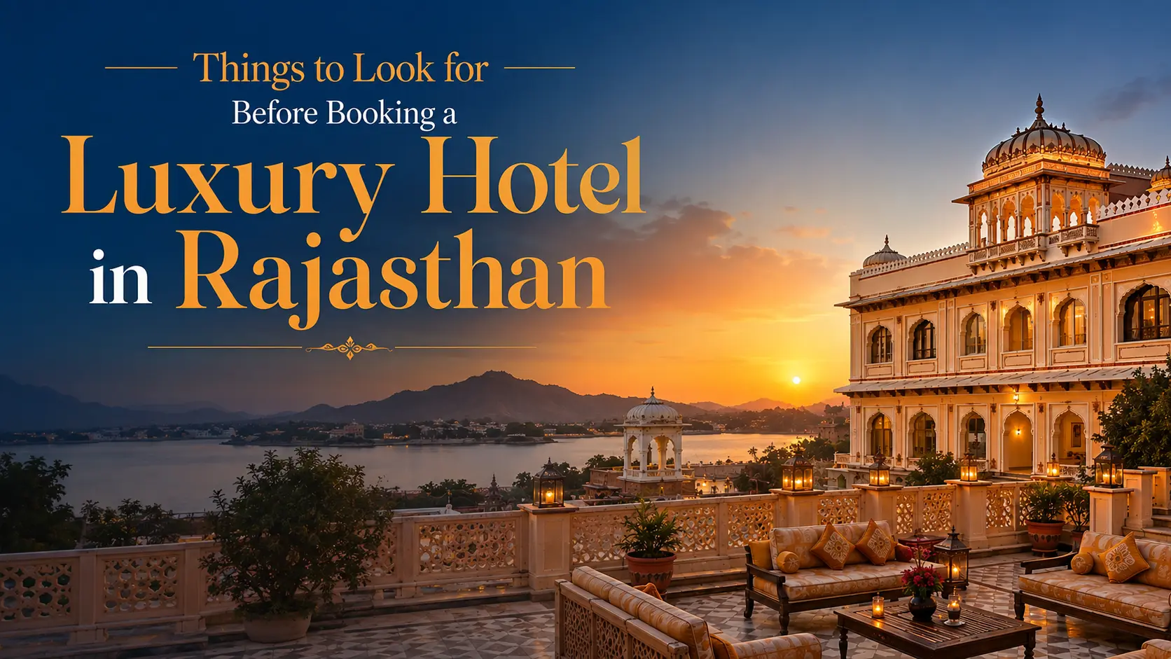 Things to Look for Before Booking a Luxury Hotel in Rajasthan